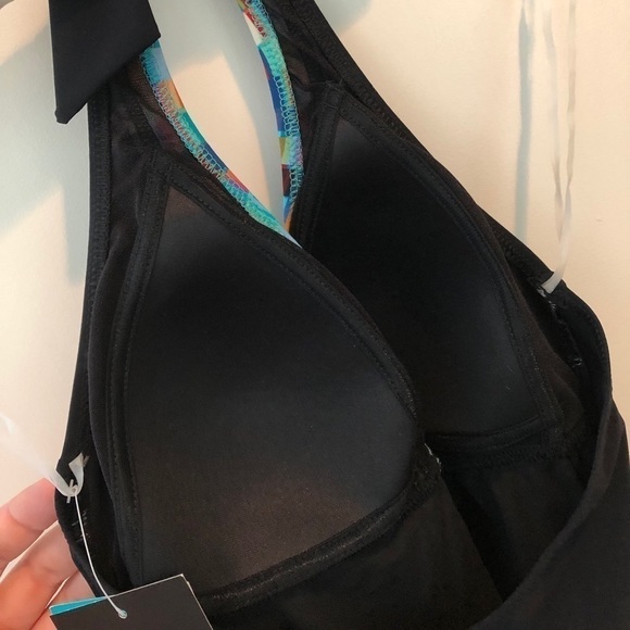 NWT Profile by Gottex Pinwheel Halter Tankini Top - Picture 14 of 16